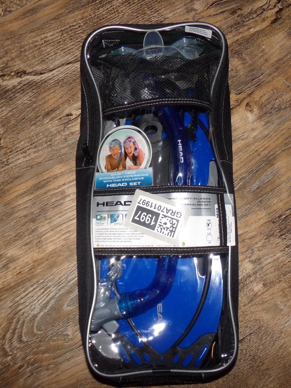 Small 9/13 Youth Head Swimgear Head Pirate Dry Snorkeling Scuba Mask Flipper NEW
